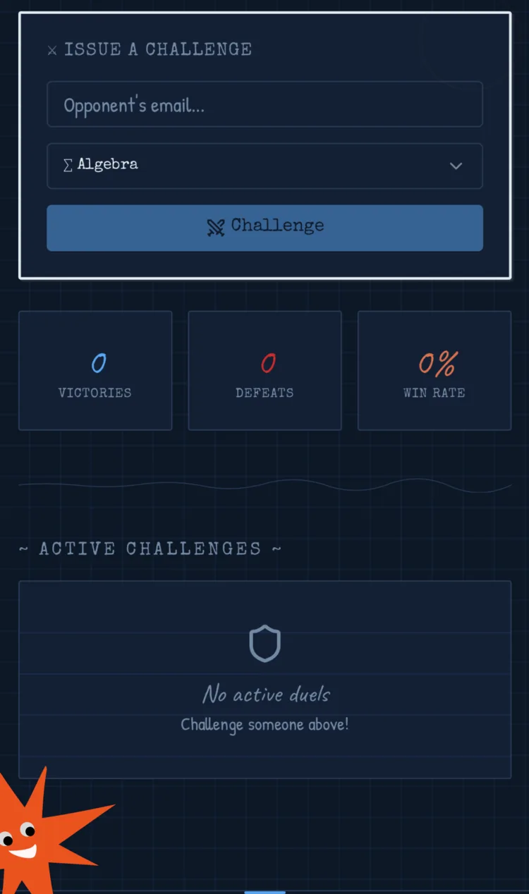 The Arena, where you challenge another player to a duel